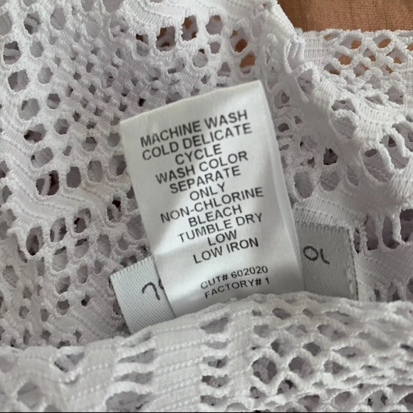 Jordyn Taylor Womens White See-Through Swim Coverup Size XL - Picture 10 of 10